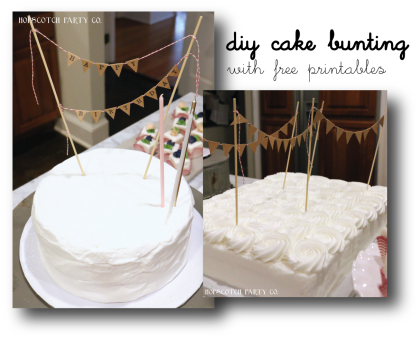 diy cake bunting with free printables